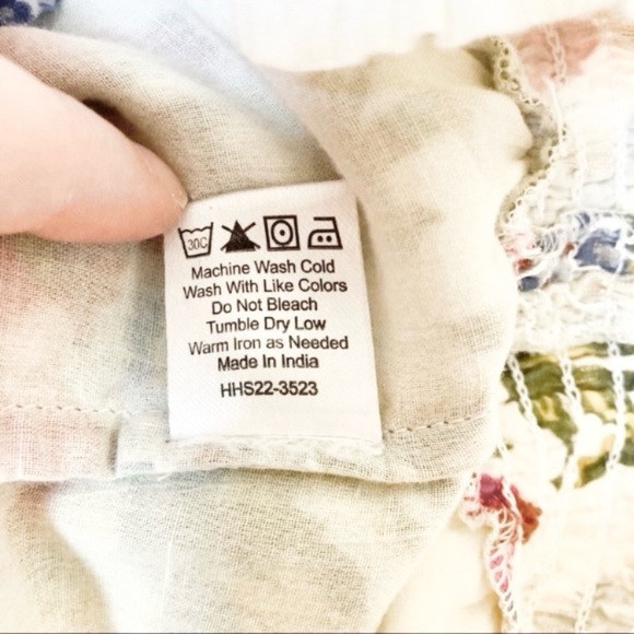 House Of Harlow 1960 Helena Ivory Floral Ruffle Crop Top Size Medium - Picture 12 of 13